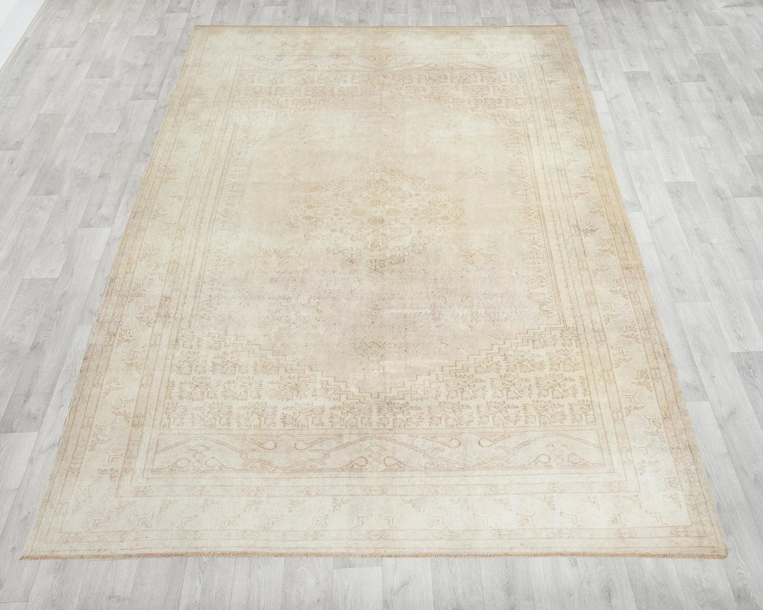 Multicolor Turkish Oushak Rug 5'11" x 9'9" Hand-Knotted | No. VR10234