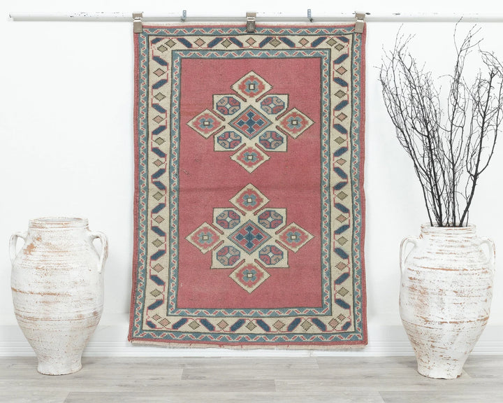 Multicolor Turkish Oushak Rug 2'11" x 4' Hand-Knotted | No. VR10272