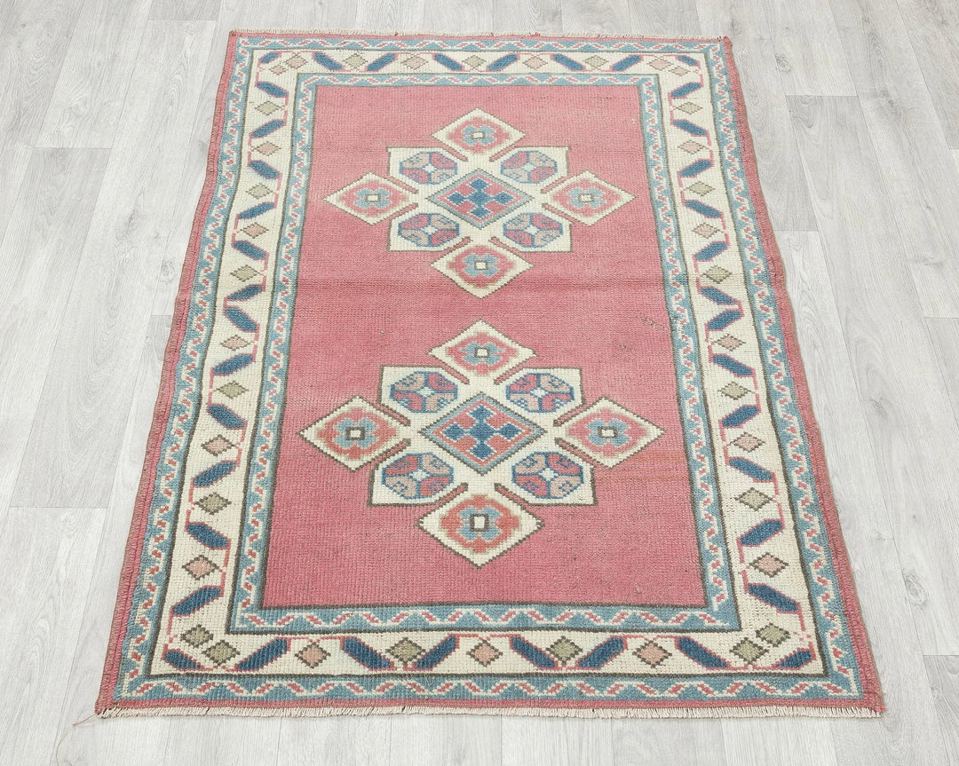 Multicolor Turkish Oushak Rug 2'11" x 4' Hand-Knotted | No. VR10272