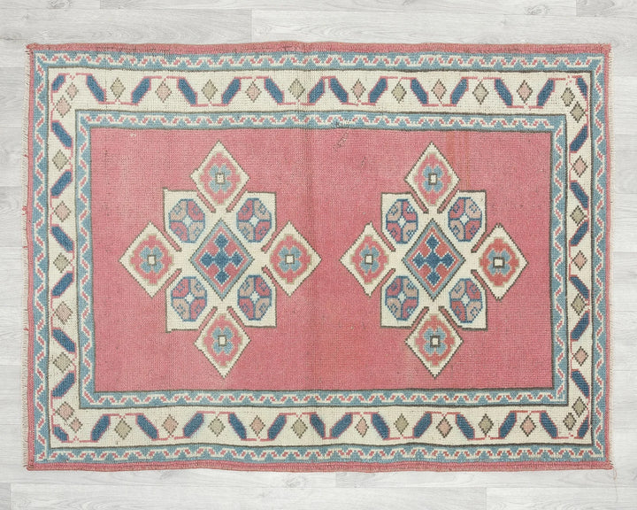 Multicolor Turkish Oushak Rug 2'11" x 4' Hand-Knotted | No. VR10272