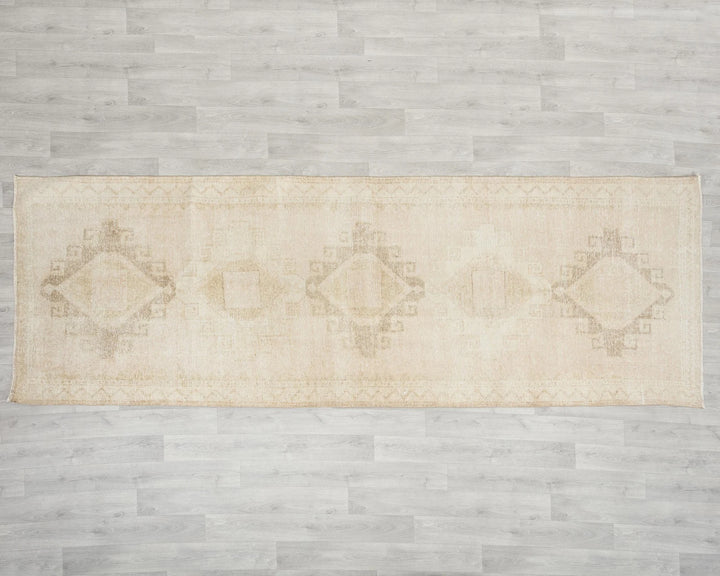 Multicolor Turkish Oushak Rug 3'10" x 10'1" Hand-Knotted | No. VR10376