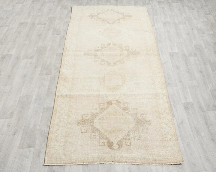 Multicolor Turkish Oushak Rug 3'10" x 10'1" Hand-Knotted | No. VR10376