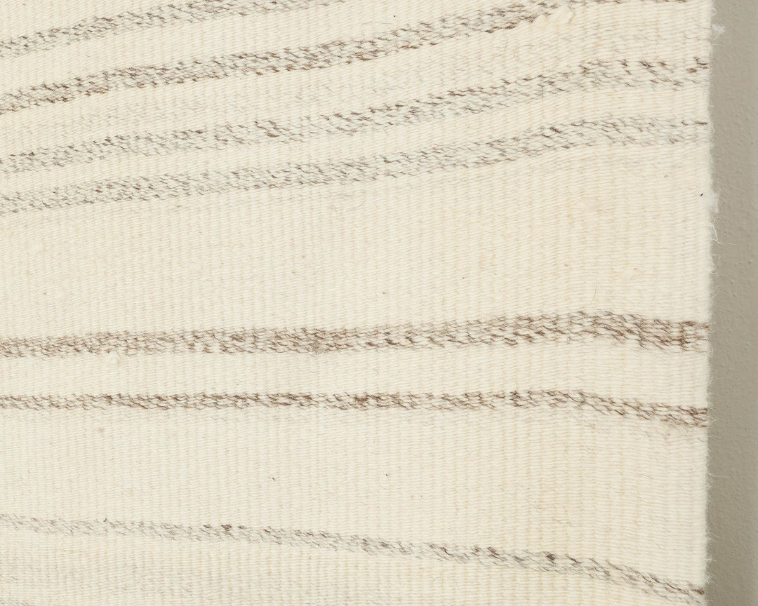 Beige Turkish Kilim Rug 9' 6" x 12' 10" Flat-Weave close-up