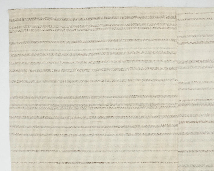 Beige Turkish Kilim Rug 9' 6" x 12' 10" Flat-Weave pattern