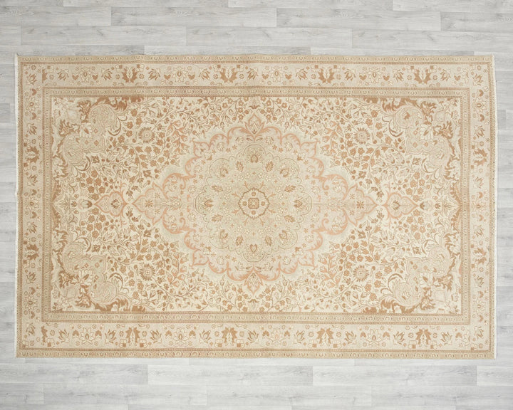 Multicolor Turkish Oushak Rug 6' 2" x 9' 6" Hand-Knotted | No. VR10464