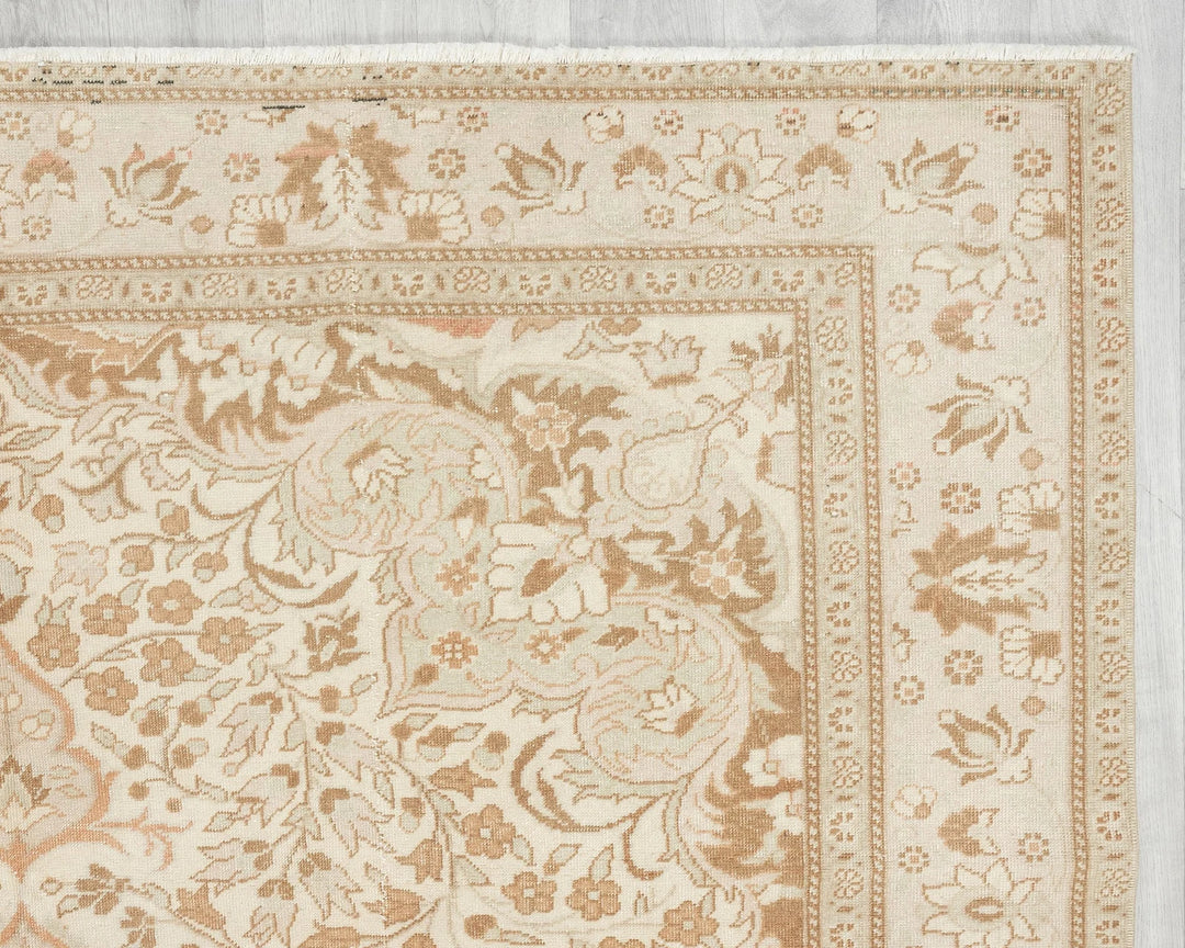 Multicolor Turkish Oushak Rug 6' 2" x 9' 6" Hand-Knotted | No. VR10464