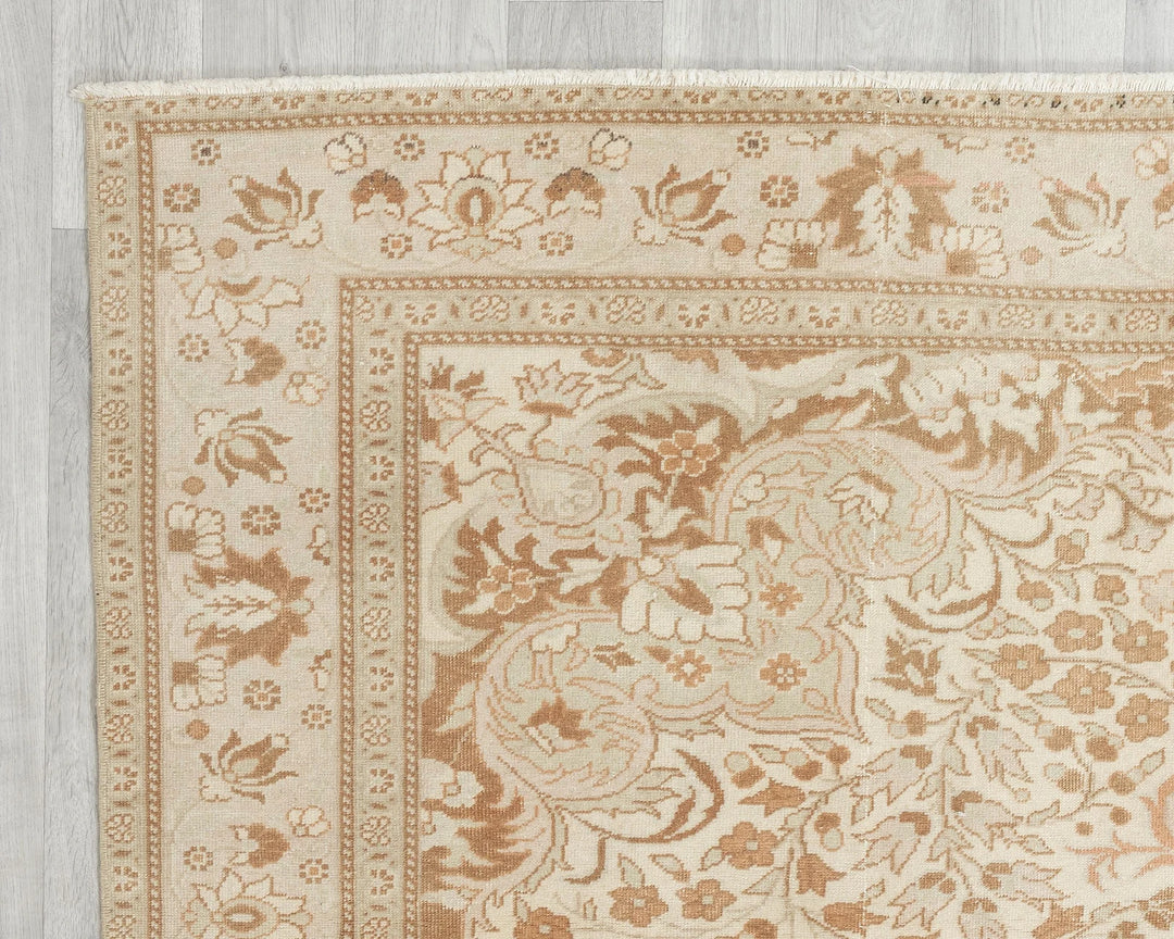 Multicolor Turkish Oushak Rug 6' 2" x 9' 6" Hand-Knotted | No. VR10464