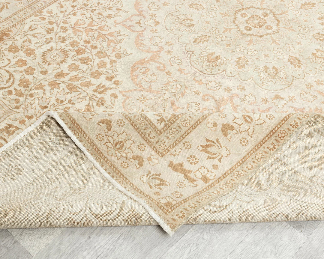 Multicolor Turkish Oushak Rug 6' 2" x 9' 6" Hand-Knotted | No. VR10464
