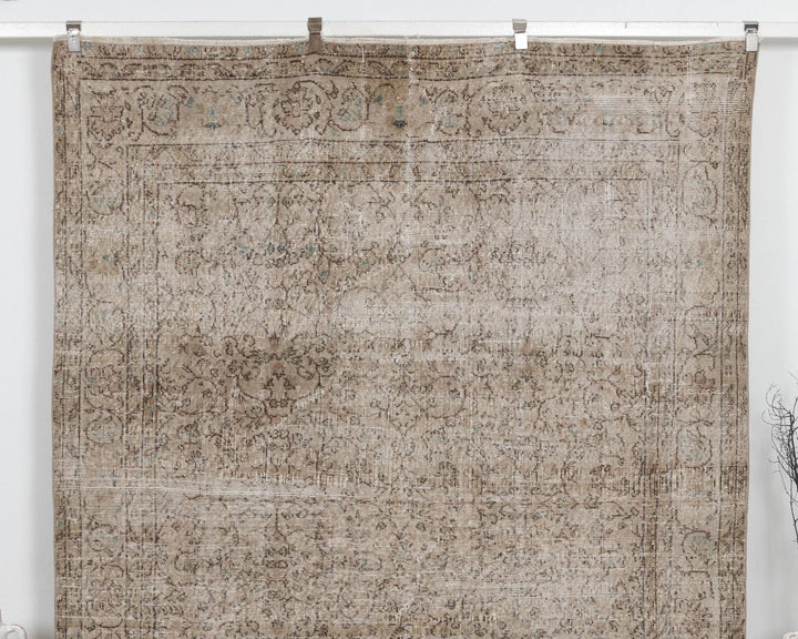 Multicolor Turkish Oushak Rug 6'6" x 9'2" Hand-Knotted | No. VR10535