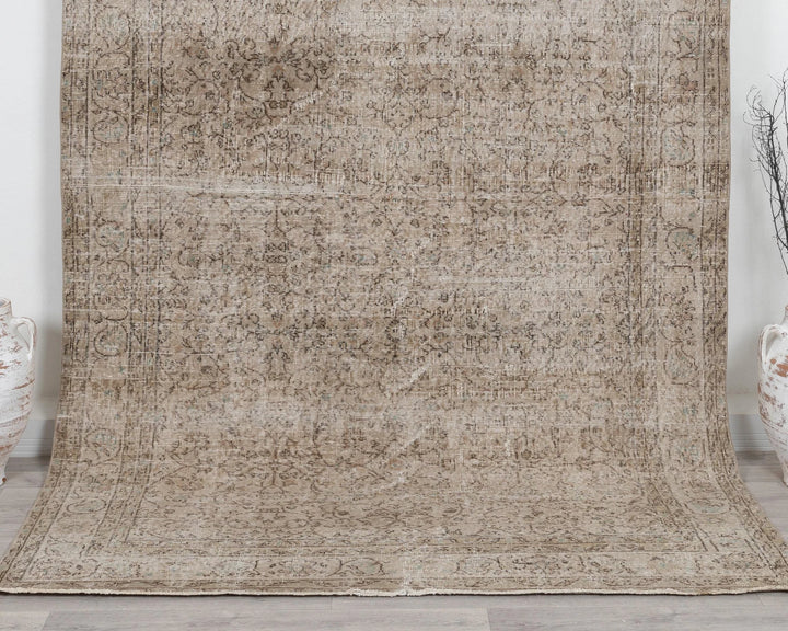 Multicolor Turkish Oushak Rug 6'6" x 9'2" Hand-Knotted | No. VR10535
