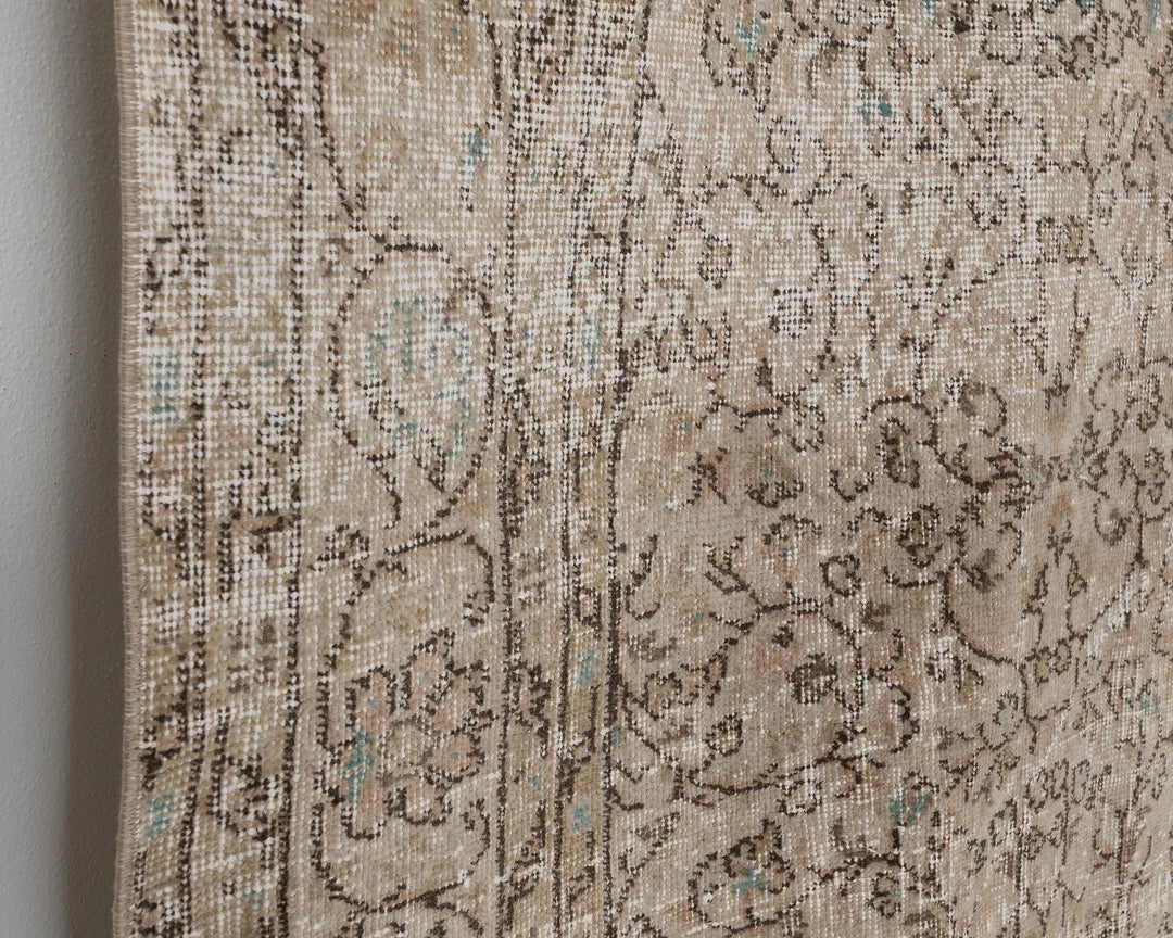 Multicolor Turkish Oushak Rug 6'6" x 9'2" Hand-Knotted | No. VR10535