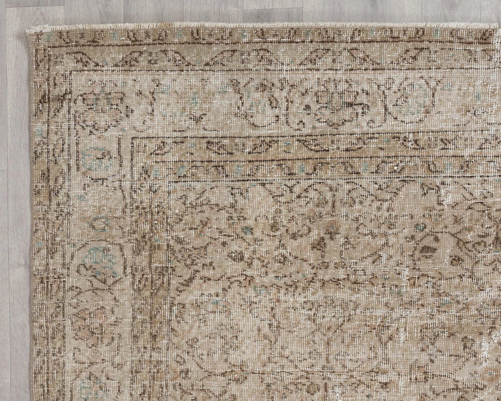 Multicolor Turkish Oushak Rug 6'6" x 9'2" Hand-Knotted | No. VR10535