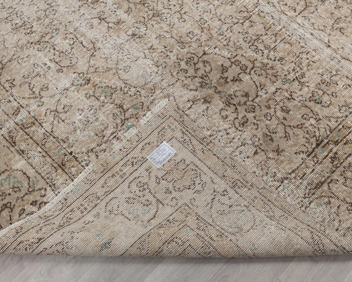 Multicolor Turkish Oushak Rug 6'6" x 9'2" Hand-Knotted | No. VR10535