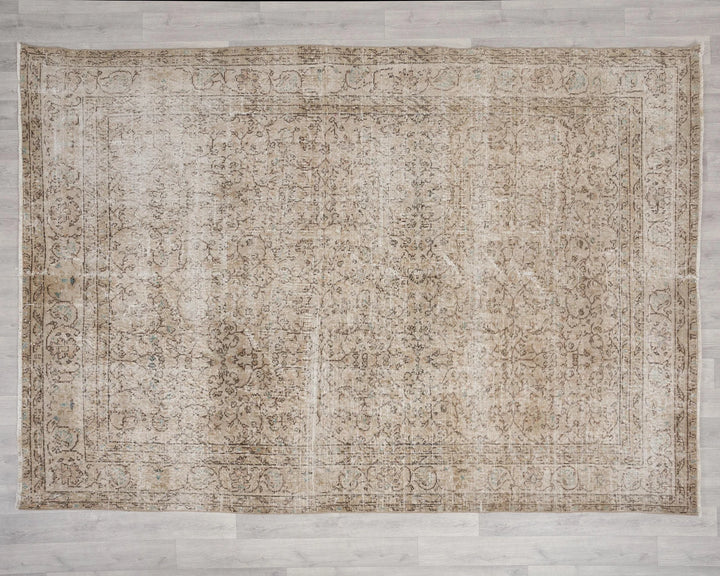 Multicolor Turkish Oushak Rug 6'6" x 9'2" Hand-Knotted | No. VR10535