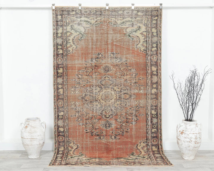 Multicolor Turkish Oushak Rug 5' x 8' 4" Hand-Knotted | No. VR10632