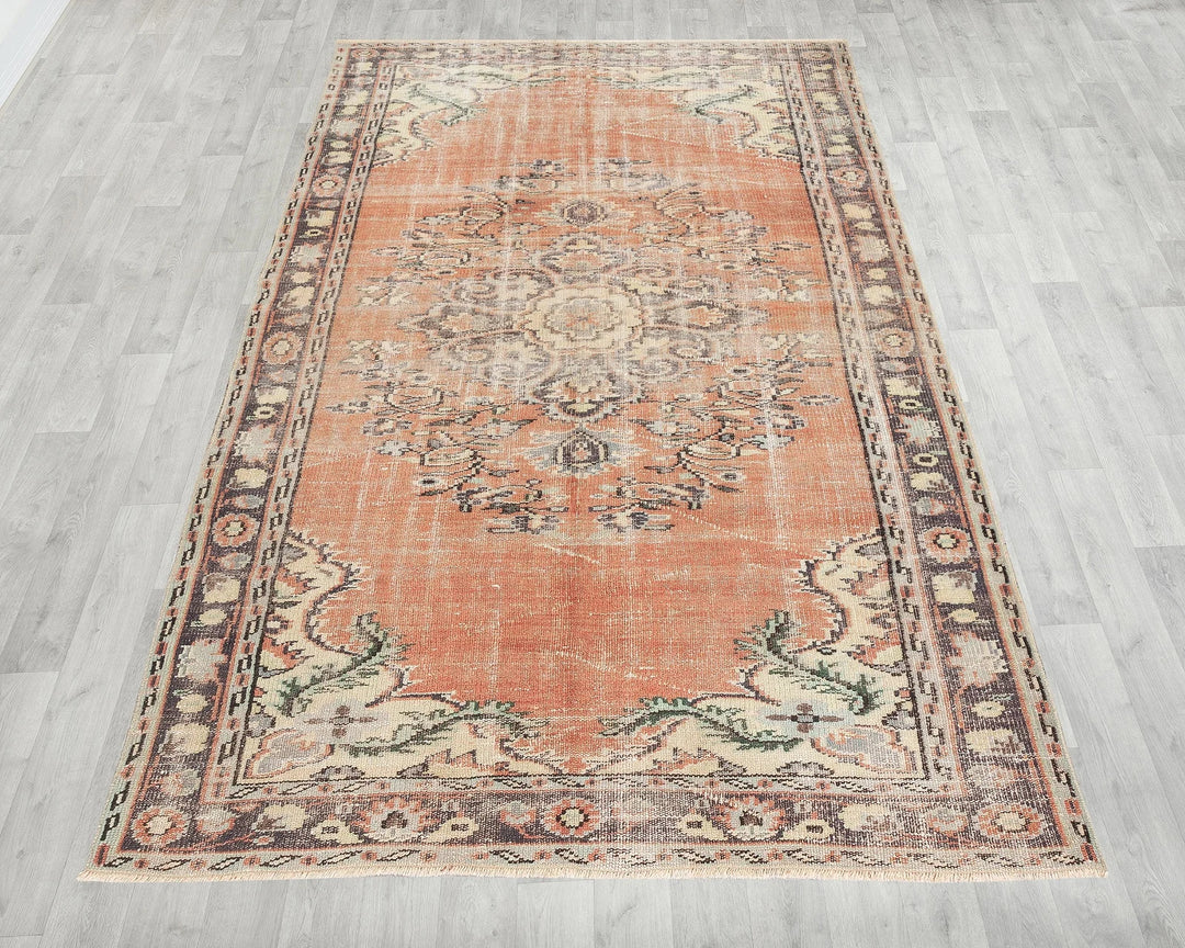 Multicolor Turkish Oushak Rug 5' x 8' 4" Hand-Knotted | No. VR10632
