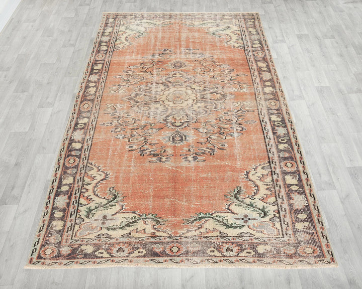 Multicolor Turkish Oushak Rug 5' x 8' 4" Hand-Knotted | No. VR10632