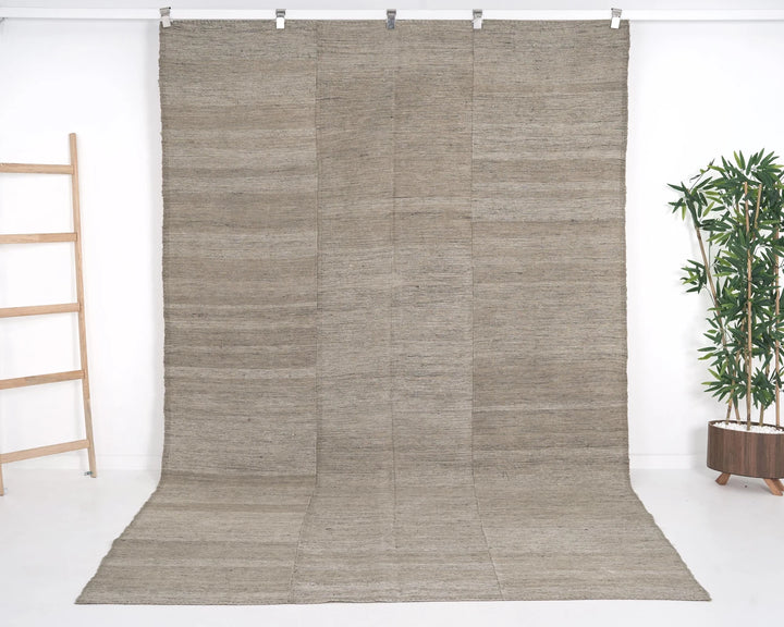 Brown Turkish Kilim Rug 6' 5" x 10' 7" Flat-Weave | No. VR10710