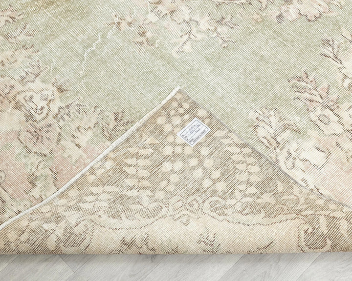 Multicolor Turkish Oushak Rug 6'2" x 9'6" Hand-Knotted | No. VR10721