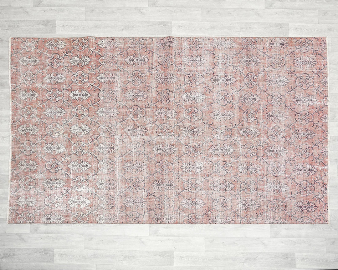 Red Turkish Oushak Rug 5' 4" x 8' 8" Hand-Knotted | No. VR10730