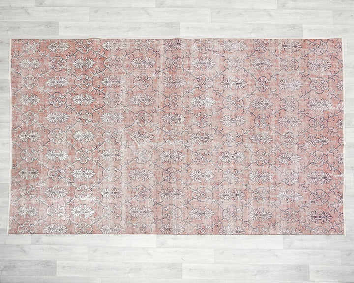 Red Turkish Oushak Rug 5' 4" x 8' 8" Hand-Knotted | No. VR10730