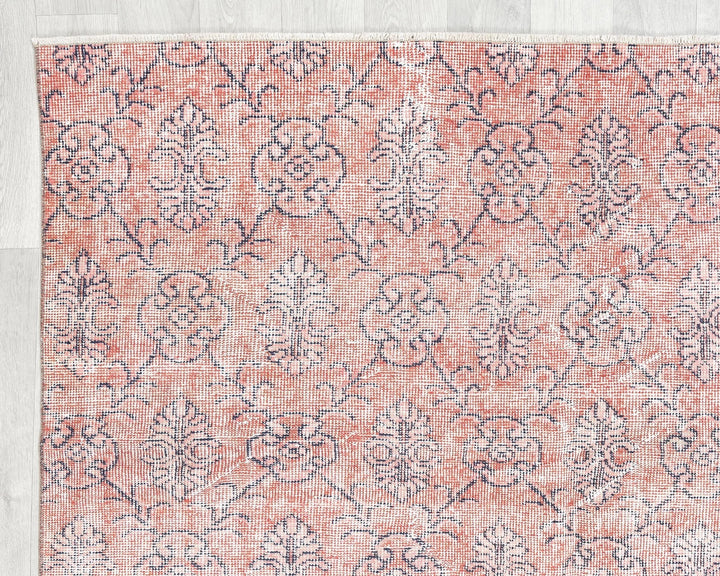 Red Turkish Oushak Rug 5' 4" x 8' 8" Hand-Knotted | No. VR10730