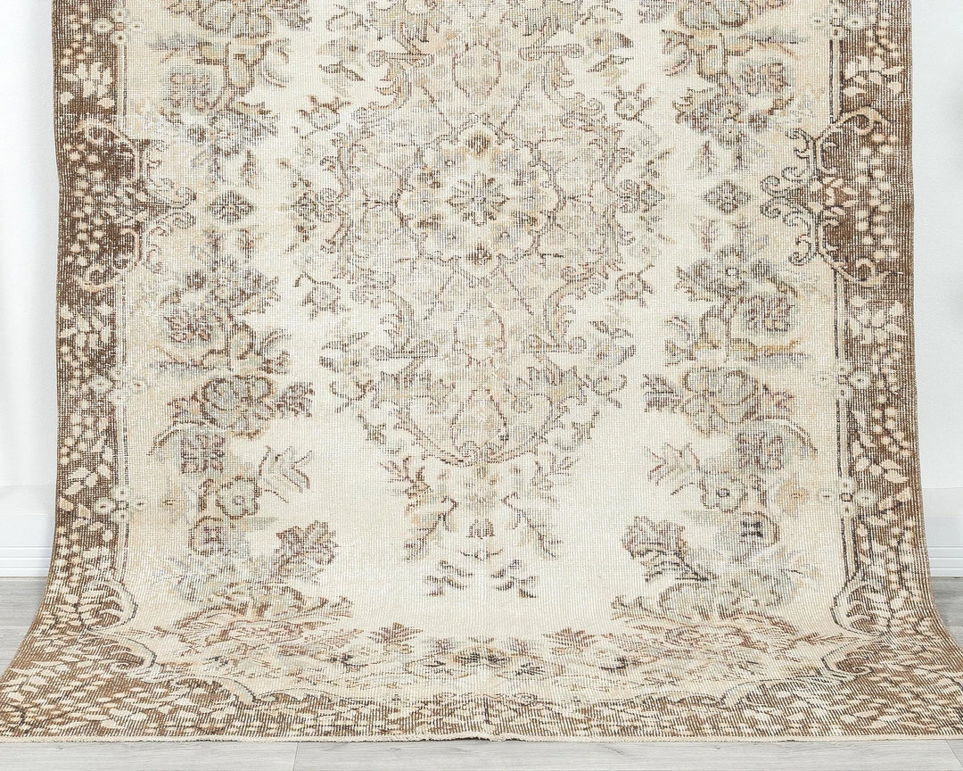 Multicolor Turkish Oushak Rug 5' 4" x 8' 10" Hand-Knotted view