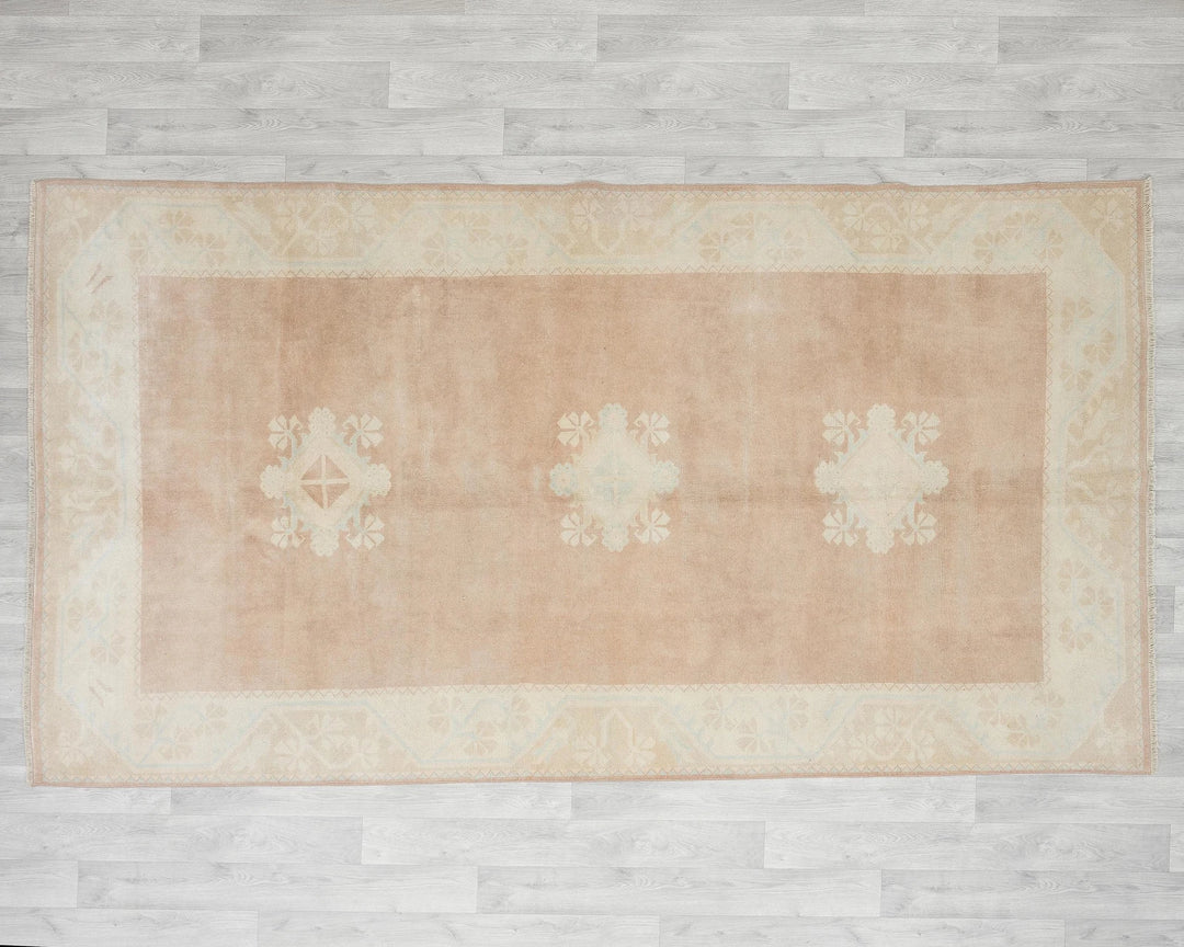 Multicolor Turkish Oushak Rug 5' 3" x 9' 2" Hand-Knotted | No. VR10879
