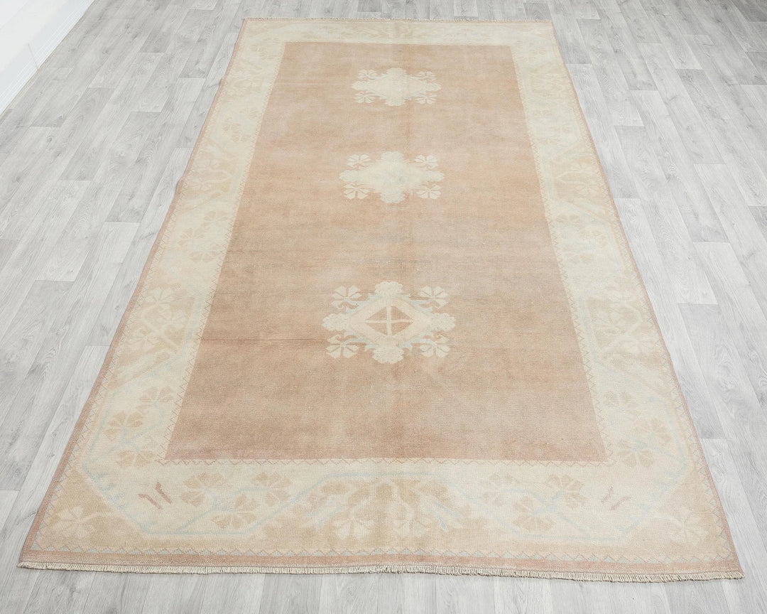 Multicolor Turkish Oushak Rug 5' 3" x 9' 2" Hand-Knotted | No. VR10879