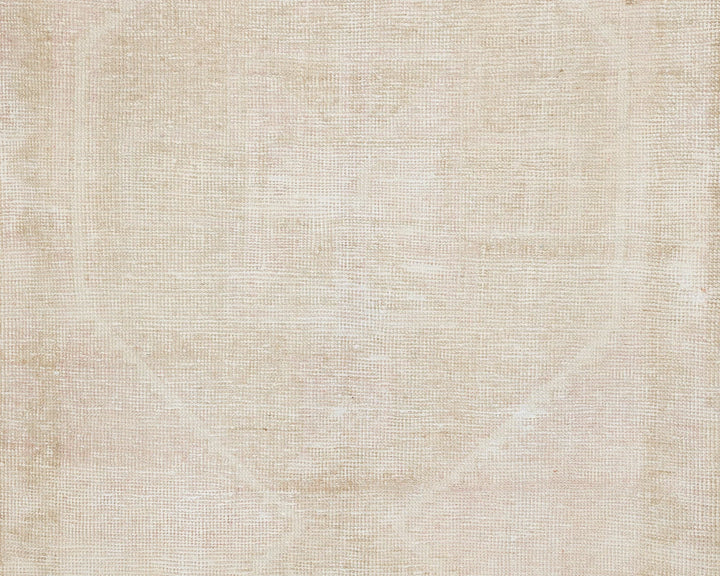 Beige Turkish Oushak Rug 11' x 3' 7" Hand-Knotted | No. VR10881