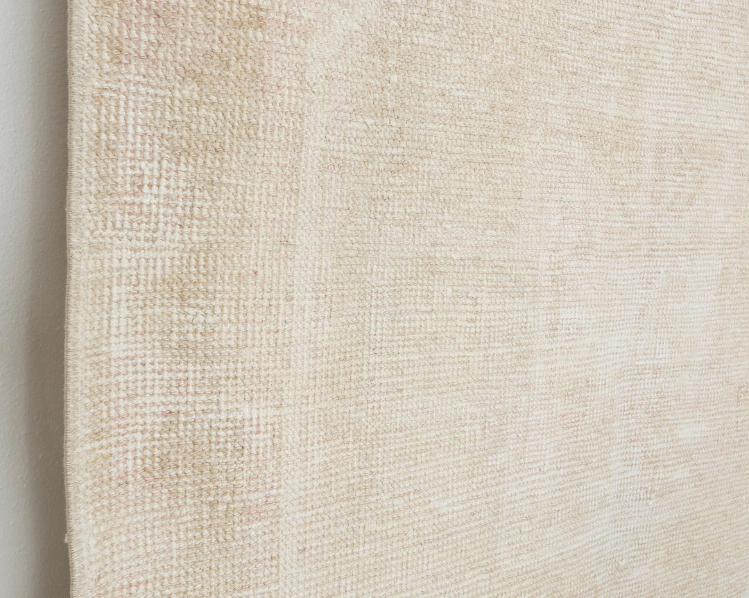 Beige Turkish Oushak Rug 11' x 3' 7" Hand-Knotted | No. VR10881