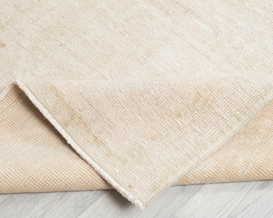 Beige Turkish Oushak Rug 11' x 3' 7" Hand-Knotted | No. VR10881