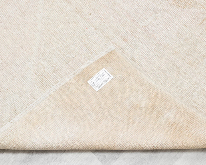 Beige Turkish Oushak Rug 11' x 3' 7" Hand-Knotted | No. VR10881