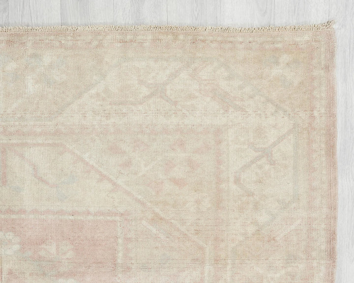 Beige Turkish Oushak Rug 5' 4" x 8' 1" Hand-Knotted | No. VR10921
