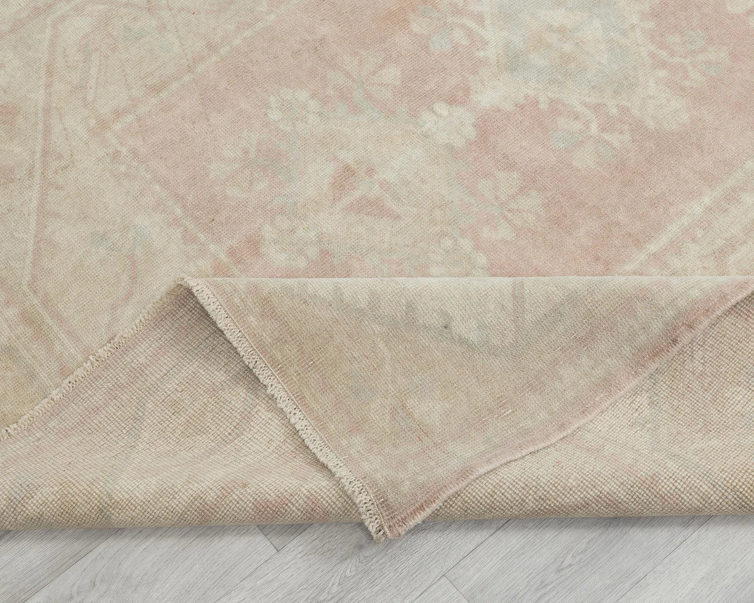 Beige Turkish Oushak Rug 5' 4" x 8' 1" Hand-Knotted | No. VR10921