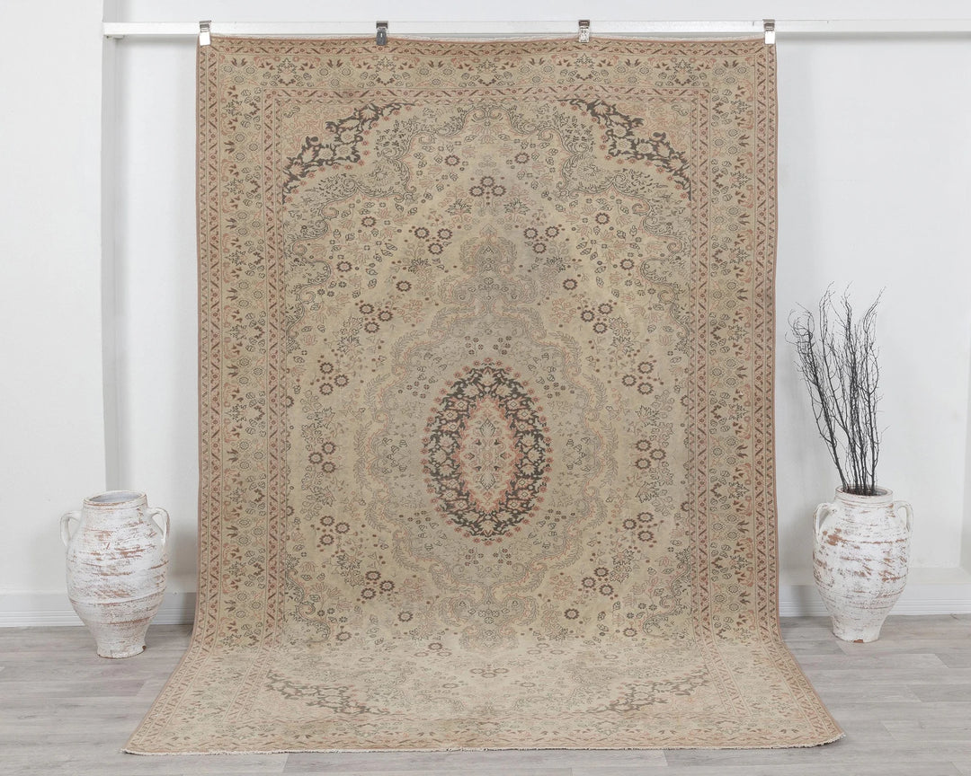 Multicolor Turkish Oushak Rug 6' 5" x 9' 3" Hand-Knotted | No. VR11008