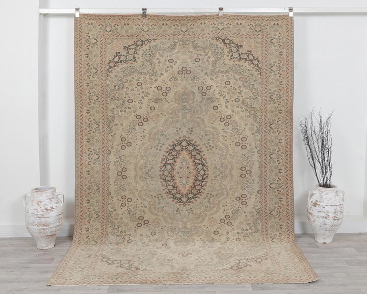Multicolor Turkish Oushak Rug 6' 5" x 9' 3" Hand-Knotted | No. VR11008