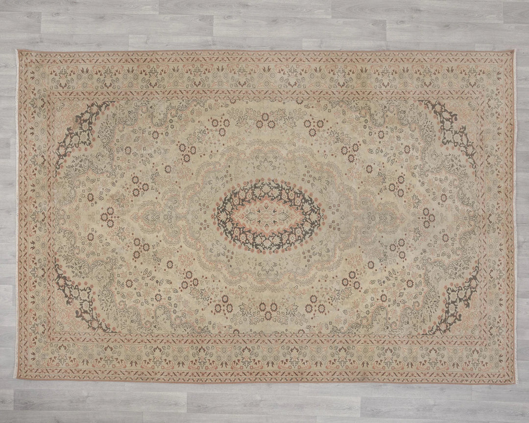 Multicolor Turkish Oushak Rug 6' 5" x 9' 3" Hand-Knotted | No. VR11008