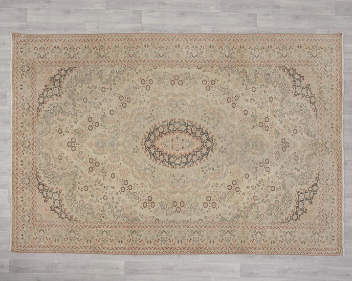 Multicolor Turkish Oushak Rug 6' 5" x 9' 3" Hand-Knotted | No. VR11008