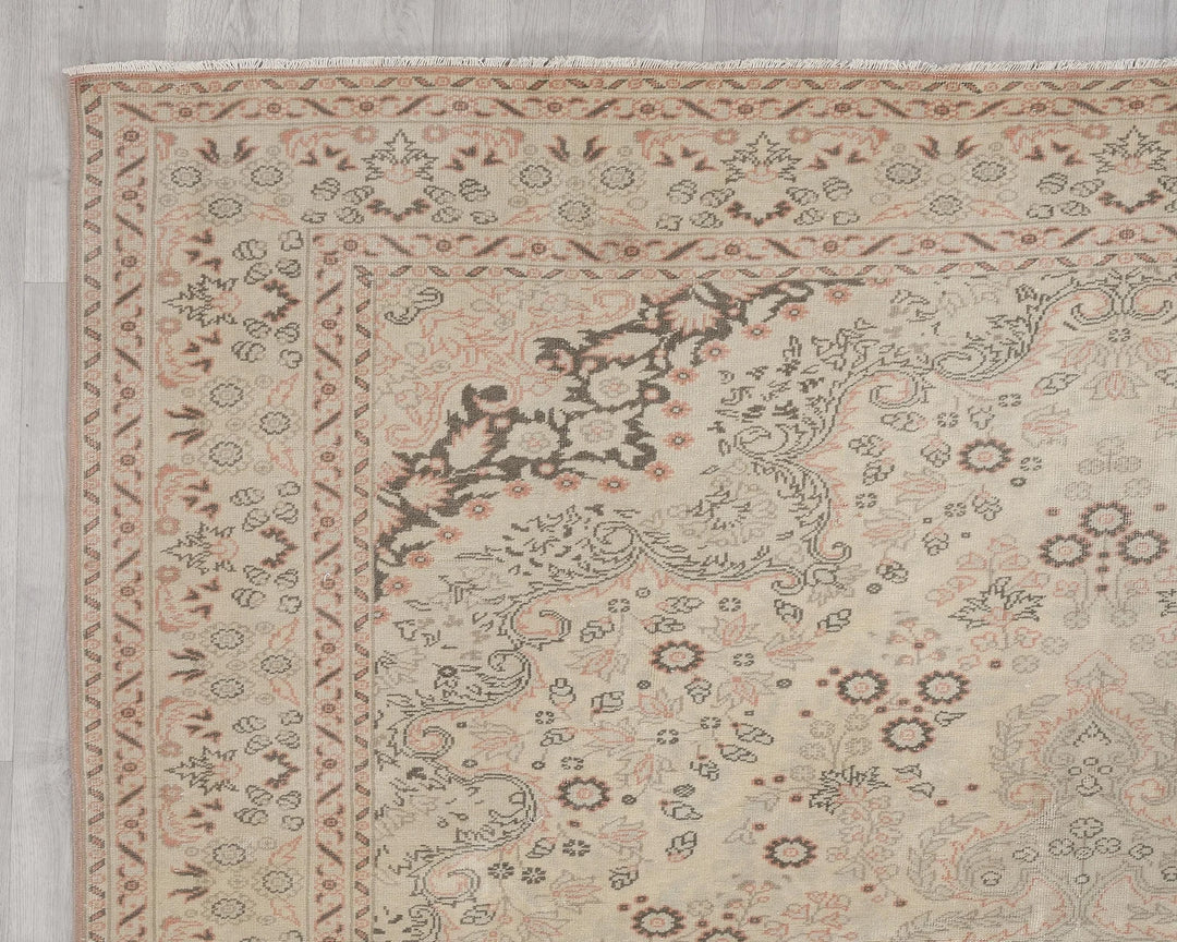 Multicolor Turkish Oushak Rug 6' 5" x 9' 3" Hand-Knotted | No. VR11008