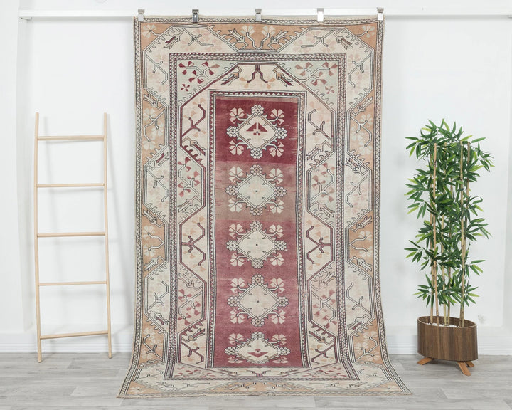 Beige Turkish Oushak Rug 5' x 8' 6" Hand-Knotted