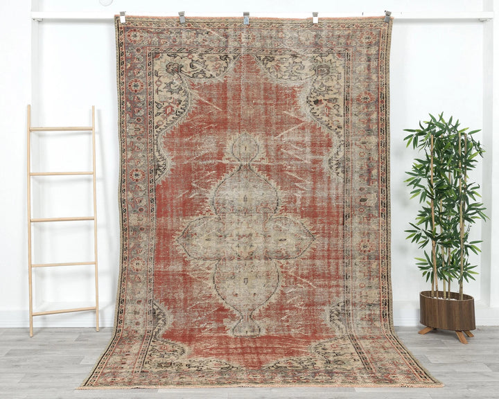 Multicolor Turkish Oushak Rug 6' x 9' 4" Hand-Knotted | No. VR11042