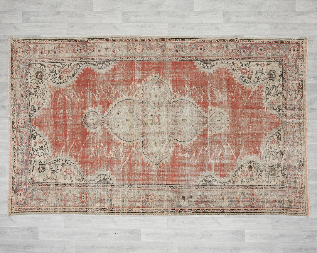 Multicolor Turkish Oushak Rug 6' x 9' 4" Hand-Knotted | No. VR11042