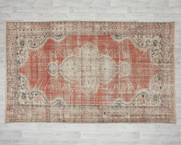 Multicolor Turkish Oushak Rug 6' x 9' 4" Hand-Knotted | No. VR11042