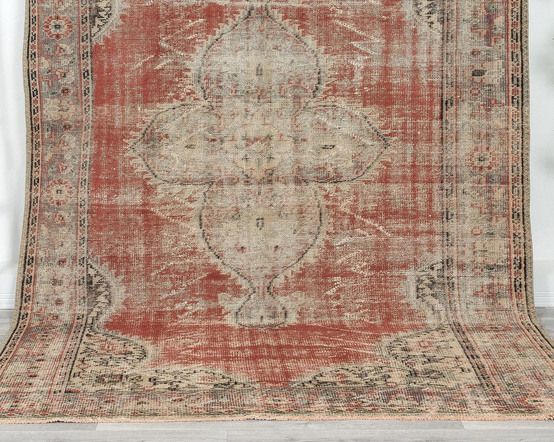 Multicolor Turkish Oushak Rug 6' x 9' 4" Hand-Knotted | No. VR11042