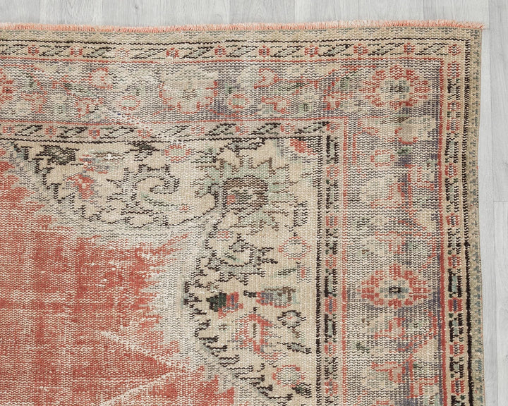 Multicolor Turkish Oushak Rug 6' x 9' 4" Hand-Knotted | No. VR11042