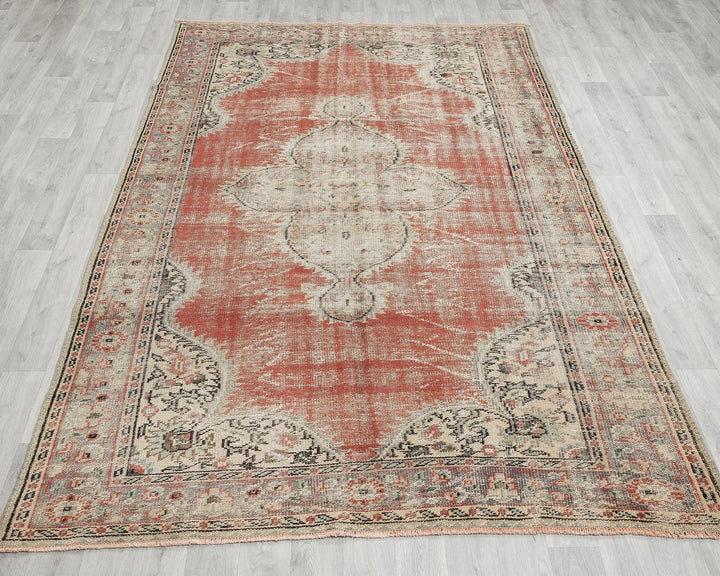 Multicolor Turkish Oushak Rug 6' x 9' 4" Hand-Knotted | No. VR11042