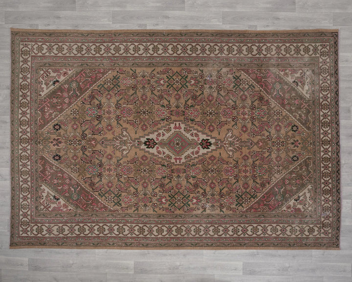 Multicolor Turkish Oushak Rug 6' 11" x 10' Hand-Knotted | No. VR11080