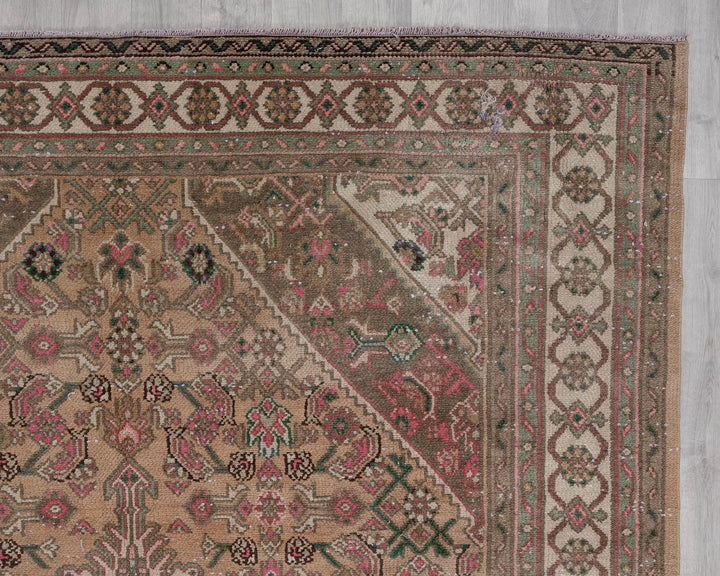 Multicolor Turkish Oushak Rug 6' 11" x 10' Hand-Knotted | No. VR11080