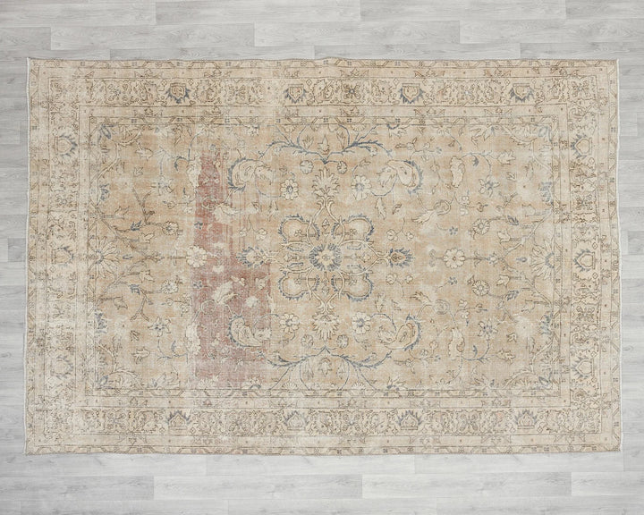 Multicolor Turkish Oushak Rug 6'10" x 9'5" Hand-Knotted | No. VR11119